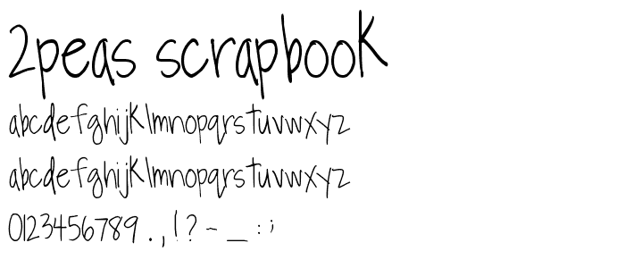 2peas scrapbook font